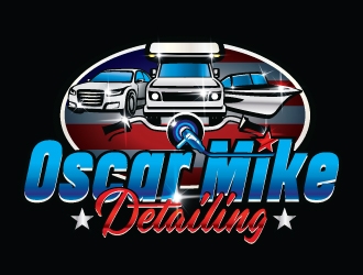 Oscar Mike Detailing logo design by ozenkgraphic