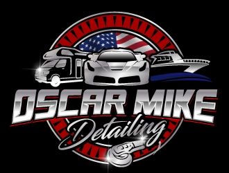 Oscar Mike Detailing logo design by jaize