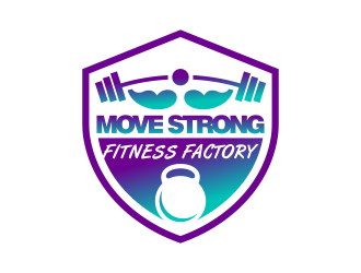 Move Strong Fitness Factory logo design by FriZign