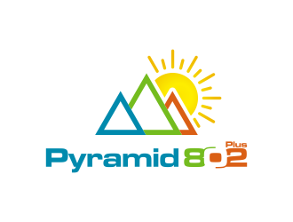Pyramid 802 Plus logo design by BlessedArt