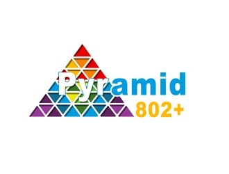 Pyramid 802 Plus logo design by bougalla005