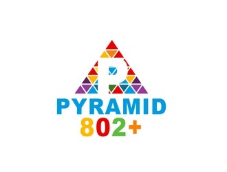 Pyramid 802 Plus logo design by bougalla005