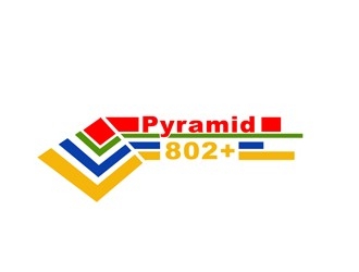 Pyramid 802 Plus logo design by bougalla005