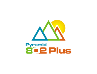 Pyramid 802 Plus logo design by BlessedArt