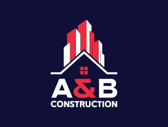 A & B Construction logo design by aryamaity