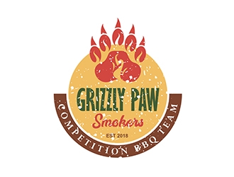 Grizzly Paw Smokers logo design by gitzart