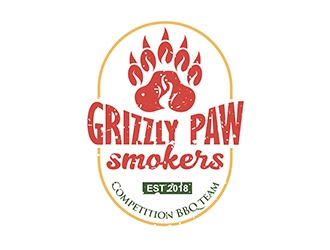 Grizzly Paw Smokers logo design by gitzart