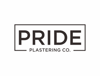 Pride Plastering Co. logo design by bombers