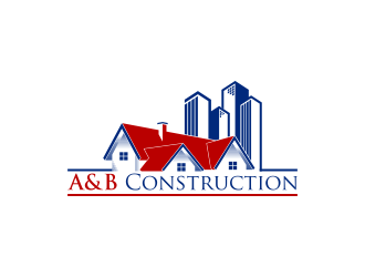 A & B Construction logo design by pakNton
