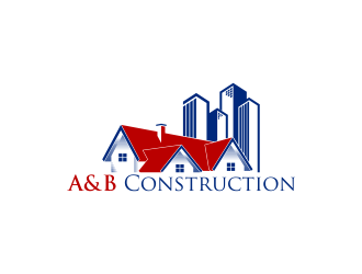 A & B Construction logo design by pakNton