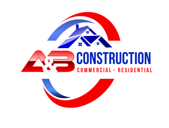 A & B Construction logo design by bosbejo
