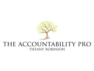 The Accountability Pro (with my name Tiffany Robinson as an added element that can be added or removed) logo design by jetzu