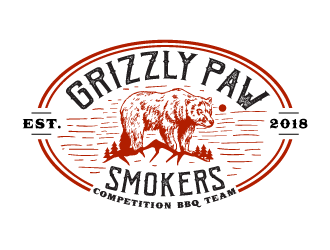 Grizzly Paw Smokers logo design by Ultimatum