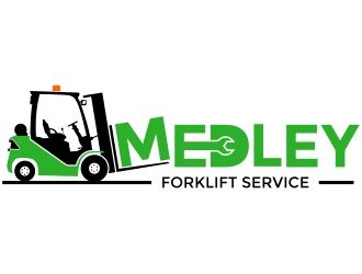 Medley Forklift Service logo design by onetm