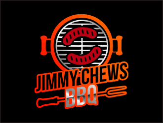 Jimmy Chews BBQ logo design by Gwerth