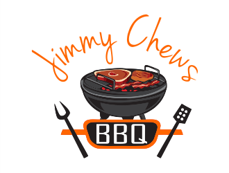 Jimmy Chews BBQ logo design by Gwerth