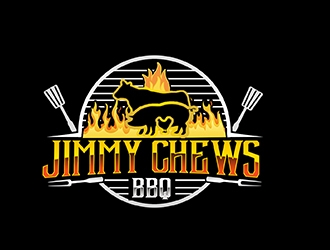 Jimmy Chews BBQ logo design by PrimalGraphics
