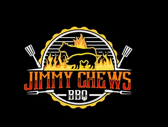 Jimmy Chews BBQ logo design by PrimalGraphics