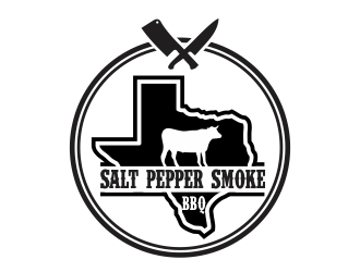 Salt Pepper Smoke BBQ logo design by rokenrol