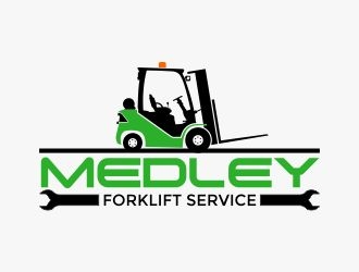 Medley Forklift Service logo design by onetm