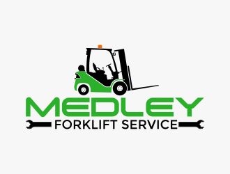 Medley Forklift Service logo design by onetm