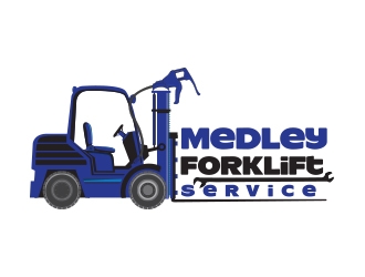 Medley Forklift Service logo design by zubi