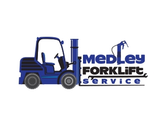 Medley Forklift Service logo design by zubi