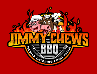Jimmy Chews BBQ logo design by scriotx