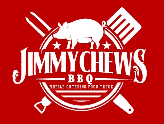 Jimmy Chews BBQ logo design by AamirKhan