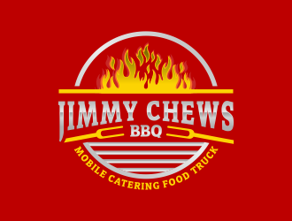 Jimmy Chews BBQ logo design by BlessedArt