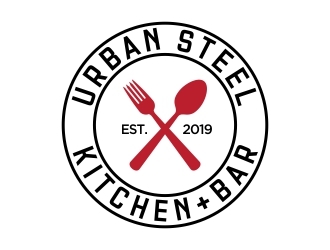 Urban Steel Kitchen   Bar logo design by dibyo