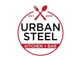 Urban Steel Kitchen   Bar logo design by dibyo