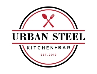 Urban Steel Kitchen   Bar logo design by dibyo