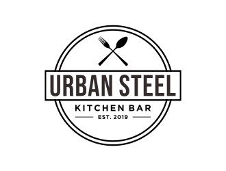 Urban Steel Kitchen   Bar logo design by salis17