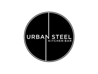 Urban Steel Kitchen   Bar logo design by johana