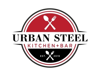 Urban Steel Kitchen   Bar logo design by dibyo