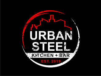 Urban Steel Kitchen   Bar logo design by haze