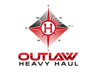 Outlaw Heavy Haul logo design by DreamLogoDesign