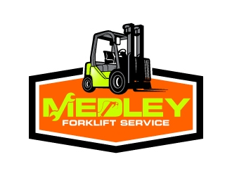 Medley Forklift Service logo design by mawanmalvin