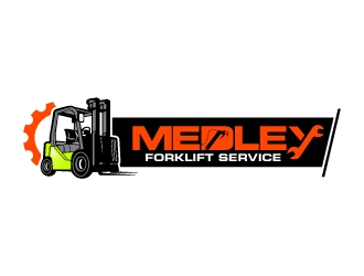 Medley Forklift Service logo design by mawanmalvin