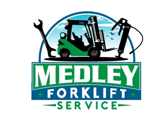 Medley Forklift Service logo design by 35mm