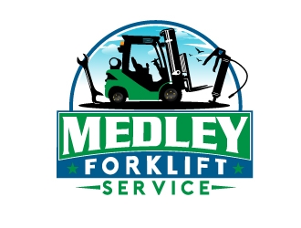 Medley Forklift Service logo design by 35mm