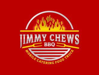 Jimmy Chews BBQ logo design by BlessedArt