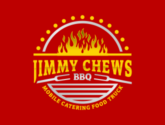 Jimmy Chews BBQ logo design by BlessedArt