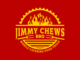Jimmy Chews BBQ logo design by BlessedArt
