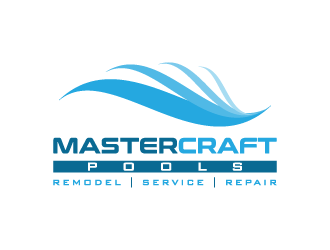 MasterCraft Pools logo design by pencilhand