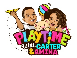 Playtime with Carter and Amina logo design by veron