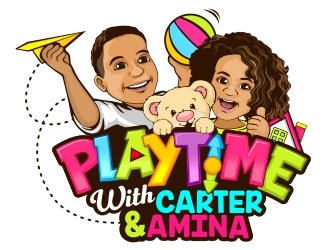 Playtime with Carter and Amina logo design by veron