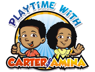 Playtime with Carter and Amina logo design by coco