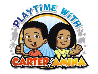 Playtime with Carter and Amina logo design by coco